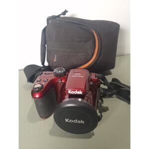 Kodak PIXPRO AZ401 16MP Digital Camera 40X Zoom Red Tested + Lowepro Case